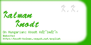 kalman knodt business card